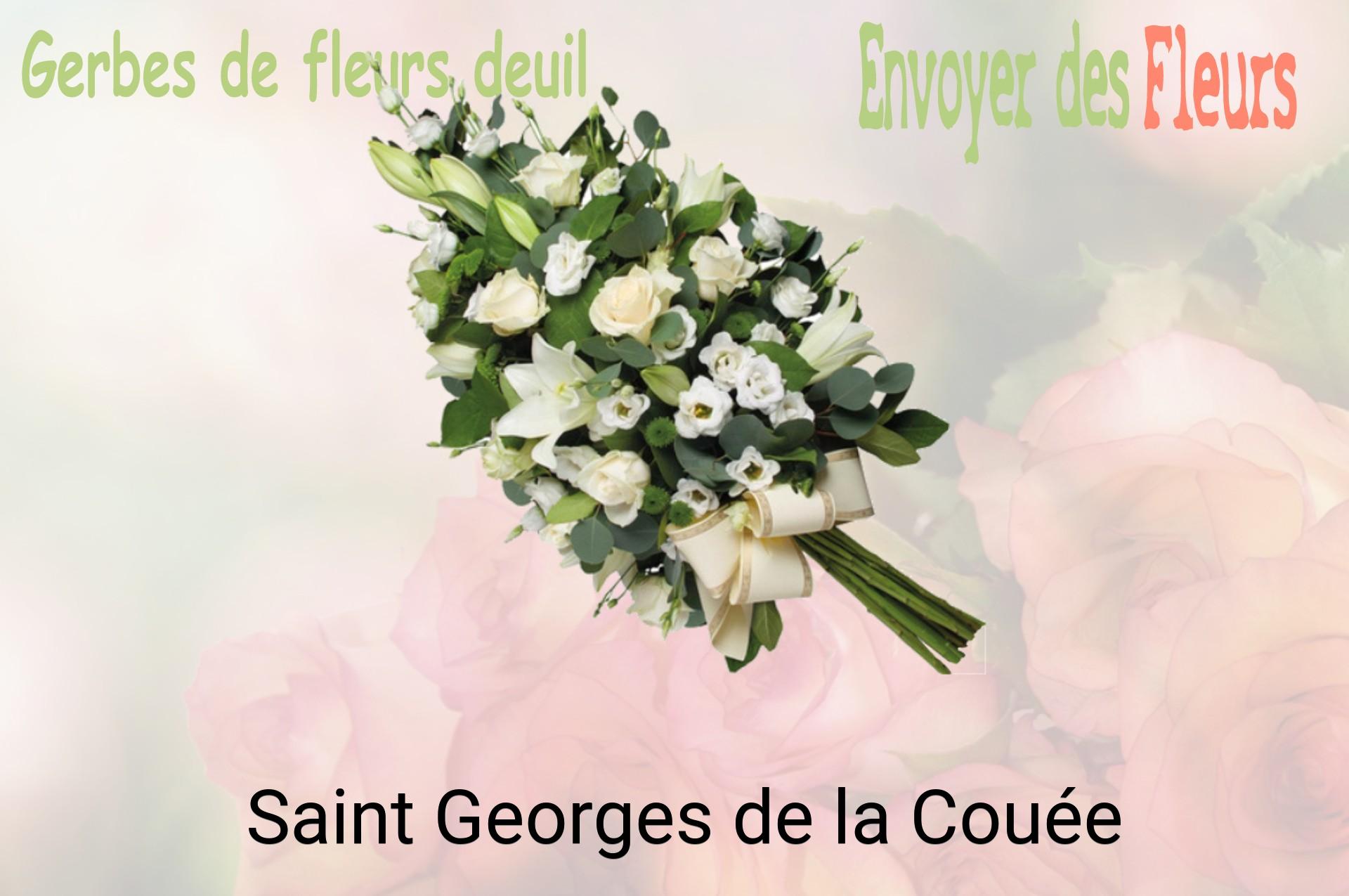 Gerbe de fleurs de deuil livrée à Saint-Georges-de-la-Couée